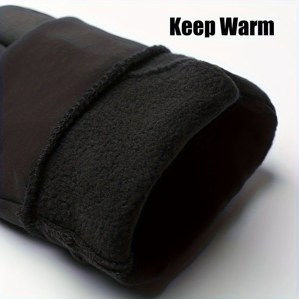 Gants tactiles coupe-vent en simili cuir