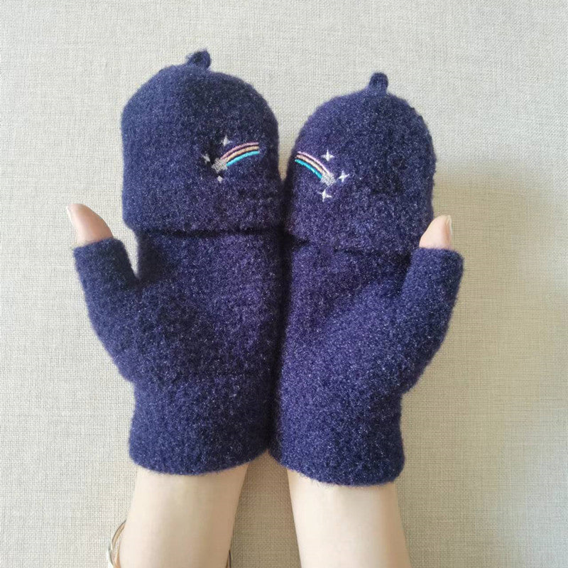 Gants thermiques en maille, 5 coloris, gris, rose, kaki, bleu et couleur marine
