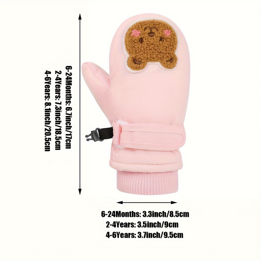 Gants moufles doublés en maille