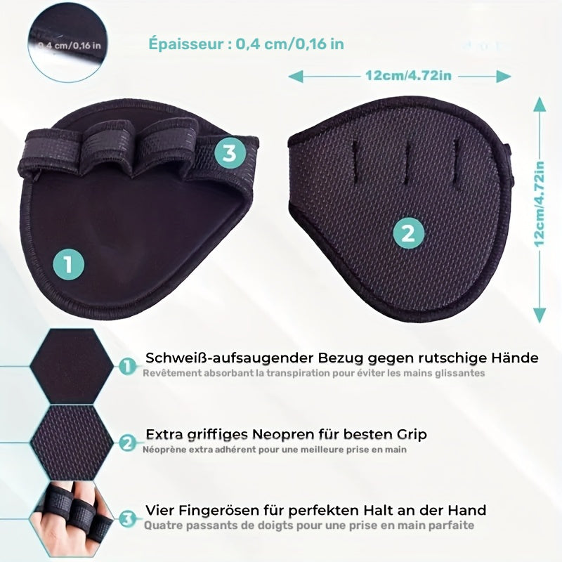 Gants de musculation épais en maille — lot de 2 paires
