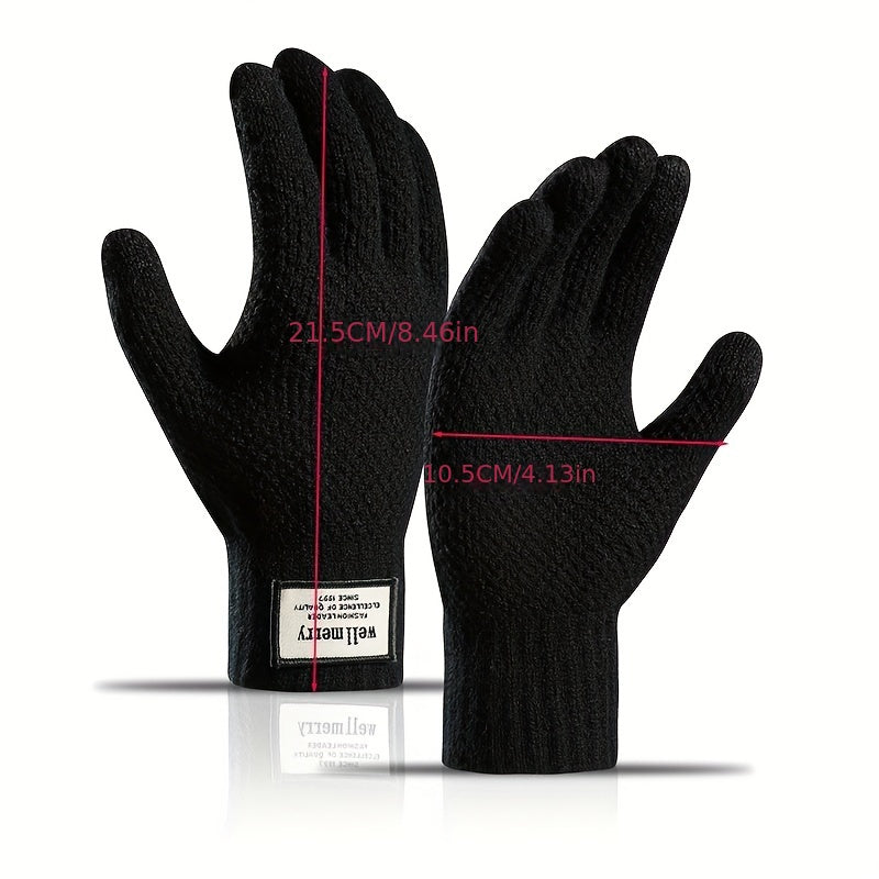 Gants thermiques en maille, 4 coloris, tactile