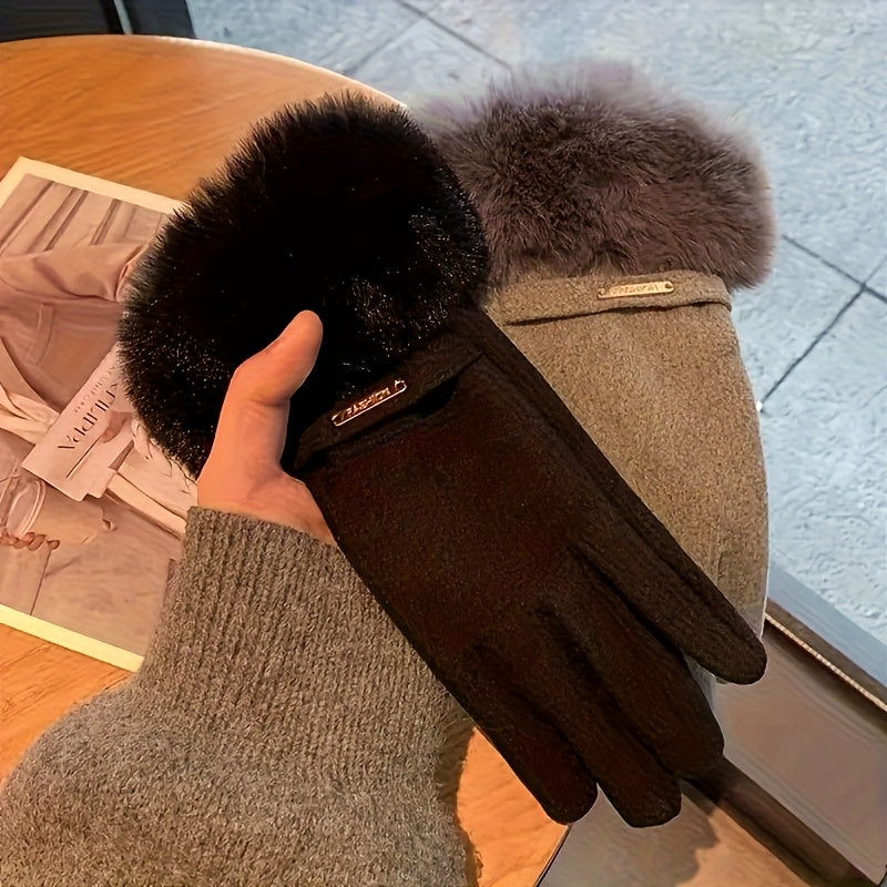 Gants doublés thermiques en cachemire