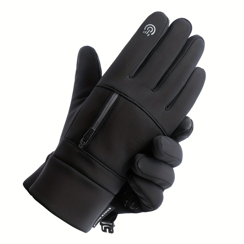 Gants à doigts rabattables tactiles à picots en softshell às oursons