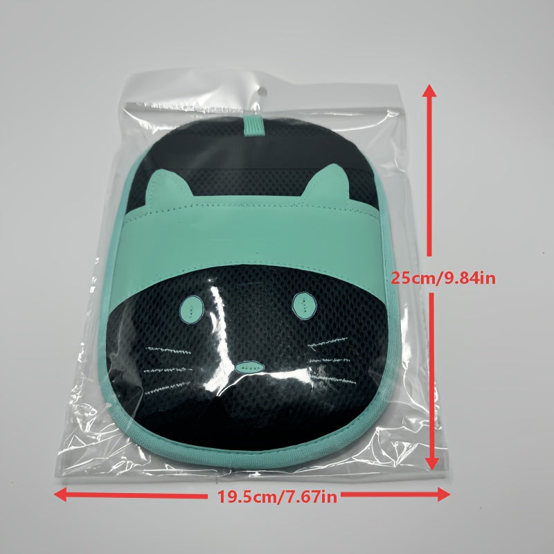 Gant anti-poil à motif chat en maille