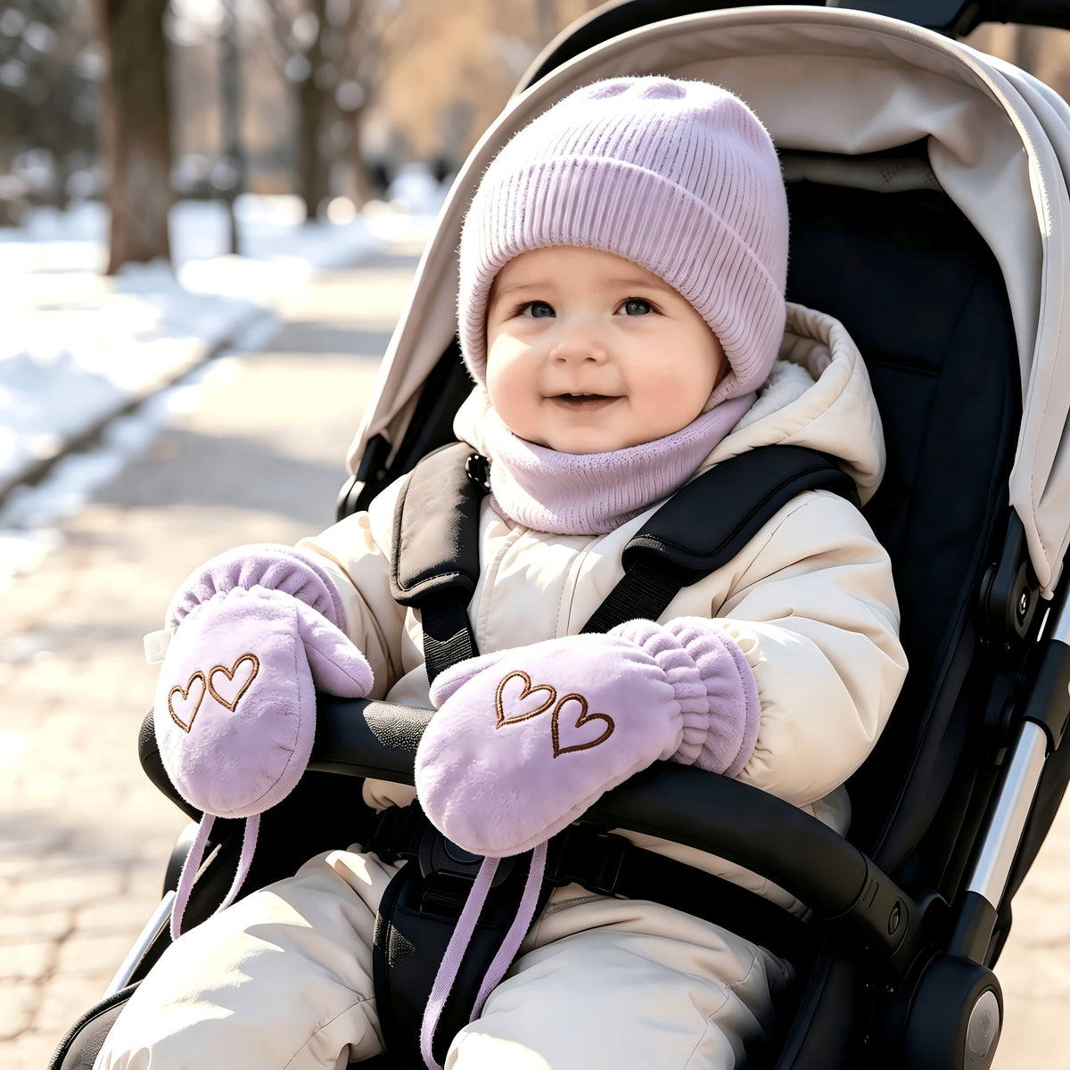 Gants en maille pour bébé