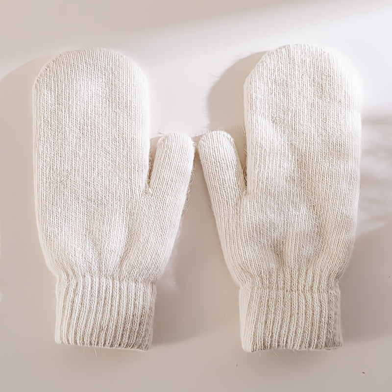 Moufles en maille duveteuse