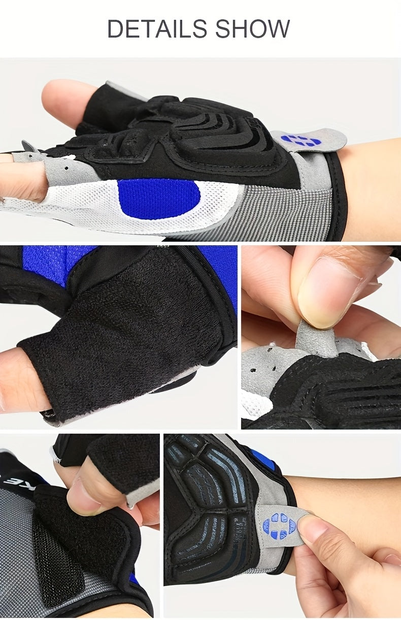 Mitaines de vélo à paume renforcée en simili cuir