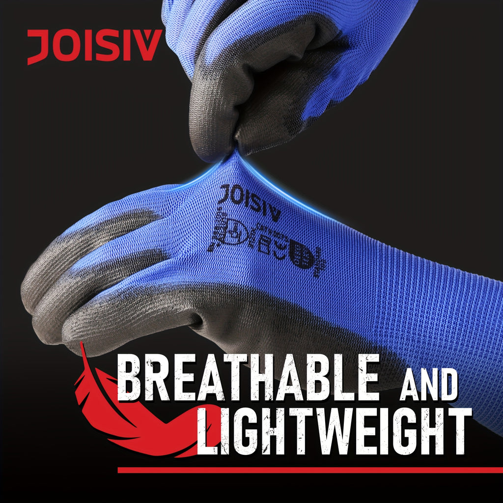 Gants de travail en maille enduite — lot de 18 paires