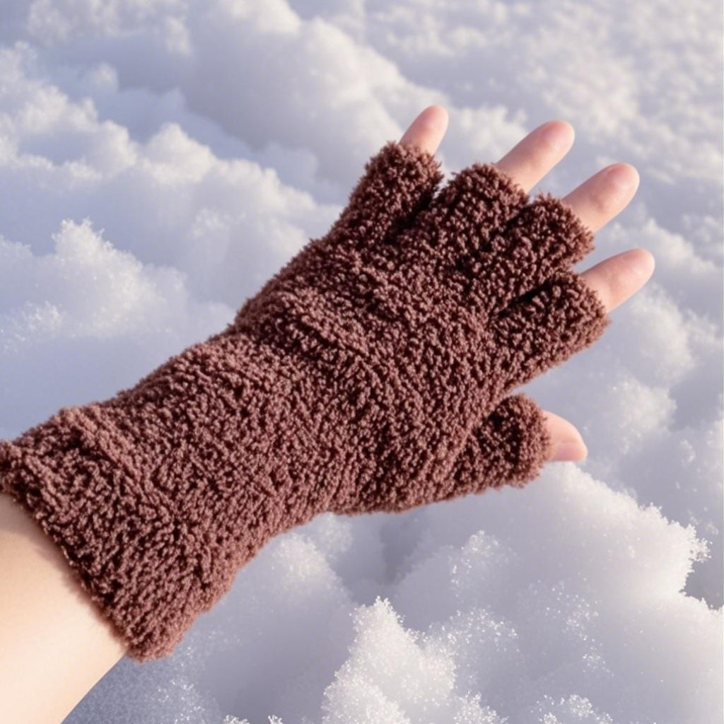 Gants thermiques longs en maille