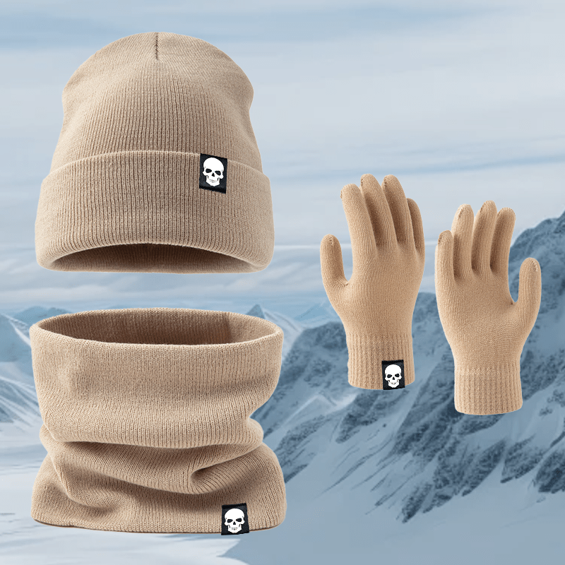 Gants en maille, 5 coloris, gris clair, noir, blanc, couleur marine et rose