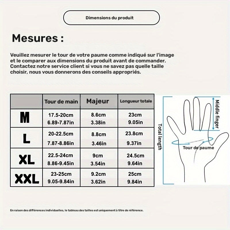 Gants antidérapants de vélo en simili cuir