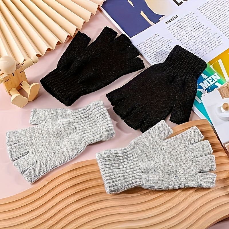 Gants sans doigts thermiques de conduite en maille — lot de 4 paires