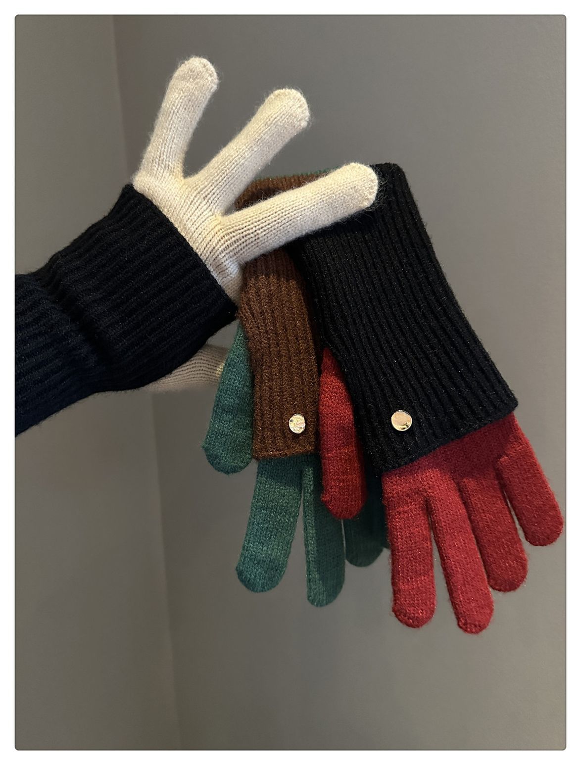 Gants sans doigts doublés en laine