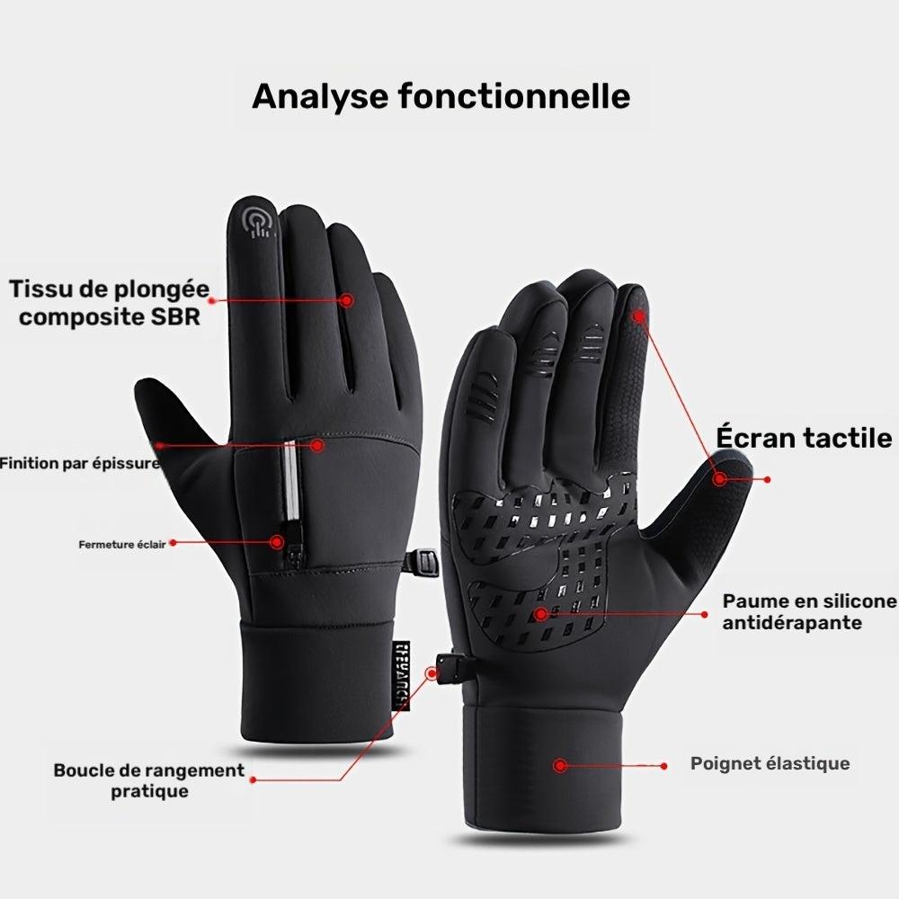 Gants antidérapants de vélo en simili cuir