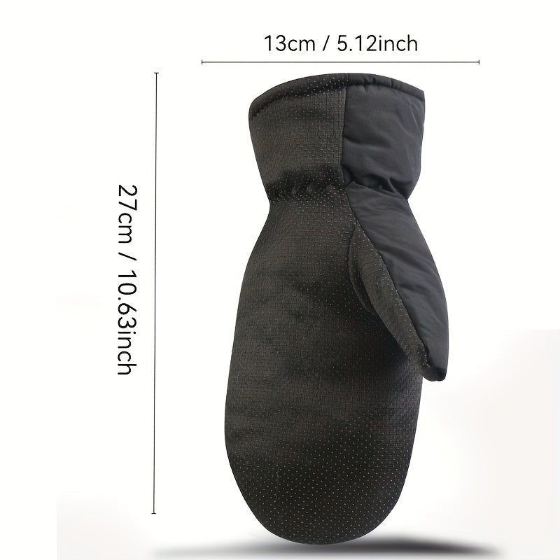 Moufles de ski imperméables à manchette longue en maille — lot de 2 paires