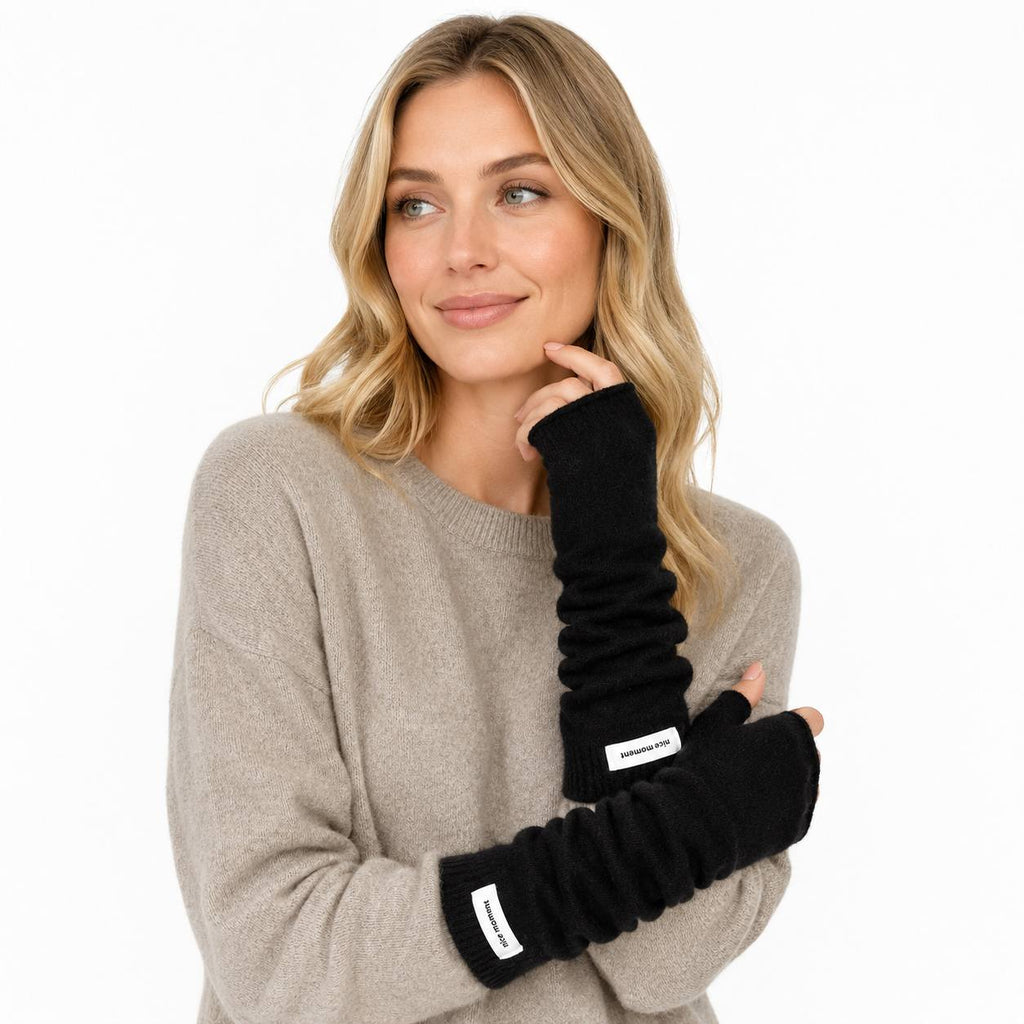 Gants sans doigts longs en coton — lot de 2 paires