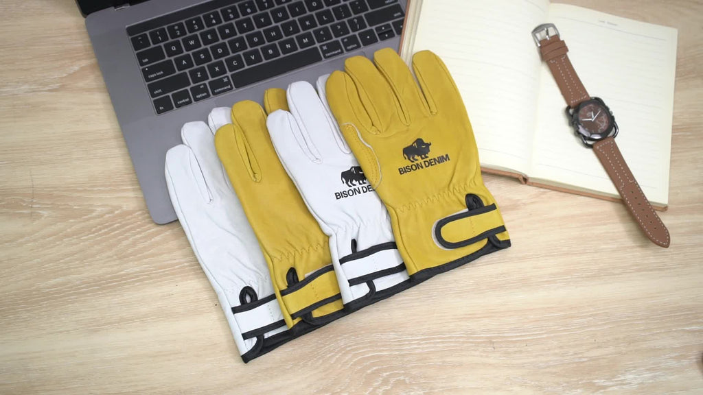 Gants coupe-vent thermiques en cuir