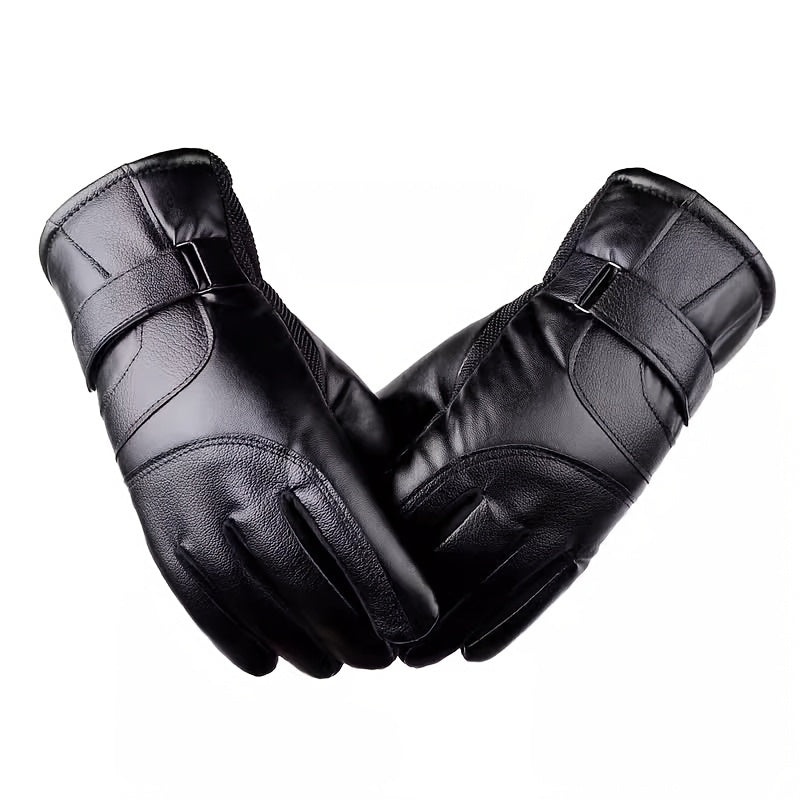 Gants tactiles thermiques en cuir, les sept grands