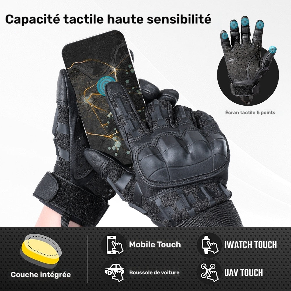 Gants de moto à coques à paume renforcée