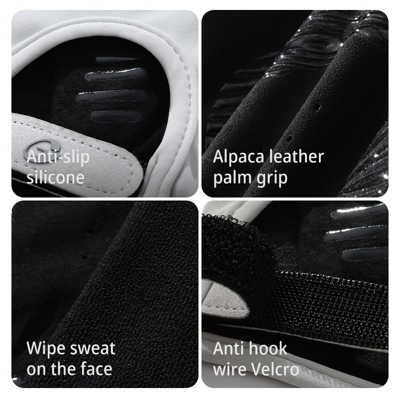 Gants de musculation sans doigts antidérapants en cuir, demi-doigts, respirant