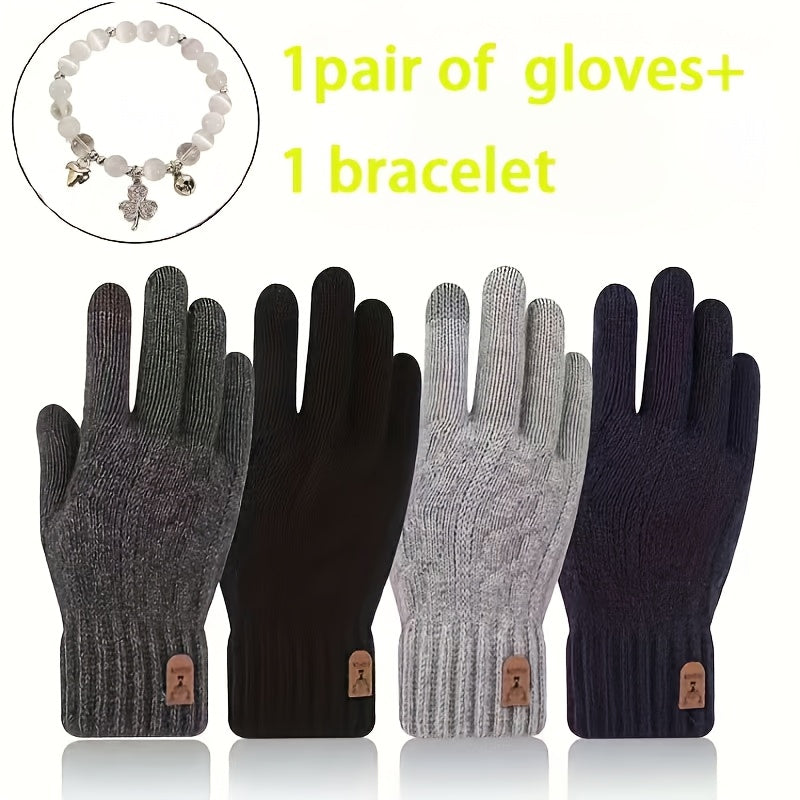 Gants tactiles longs en alpaga — lot de 3 paires