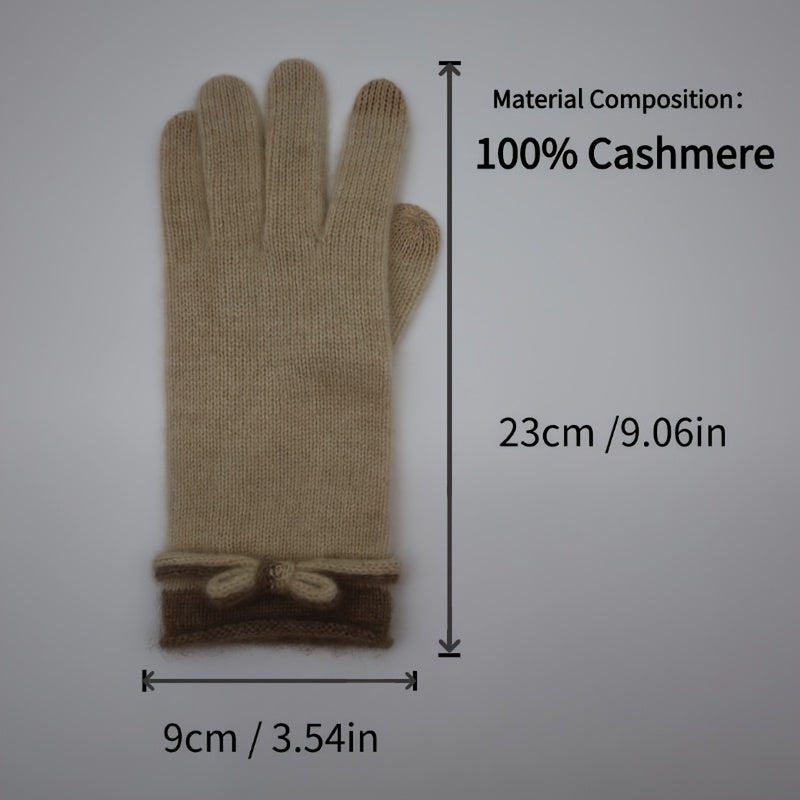 Gants en cachemire, velours bleu