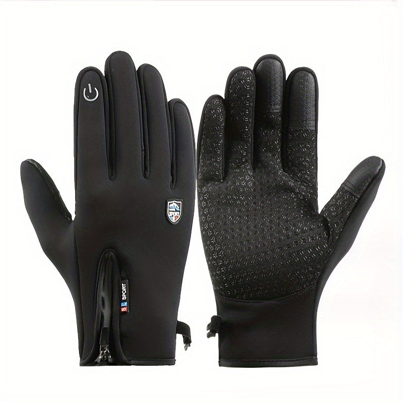 Gants tactiles coupe-vent thermiques en maille — lot de 2 paires