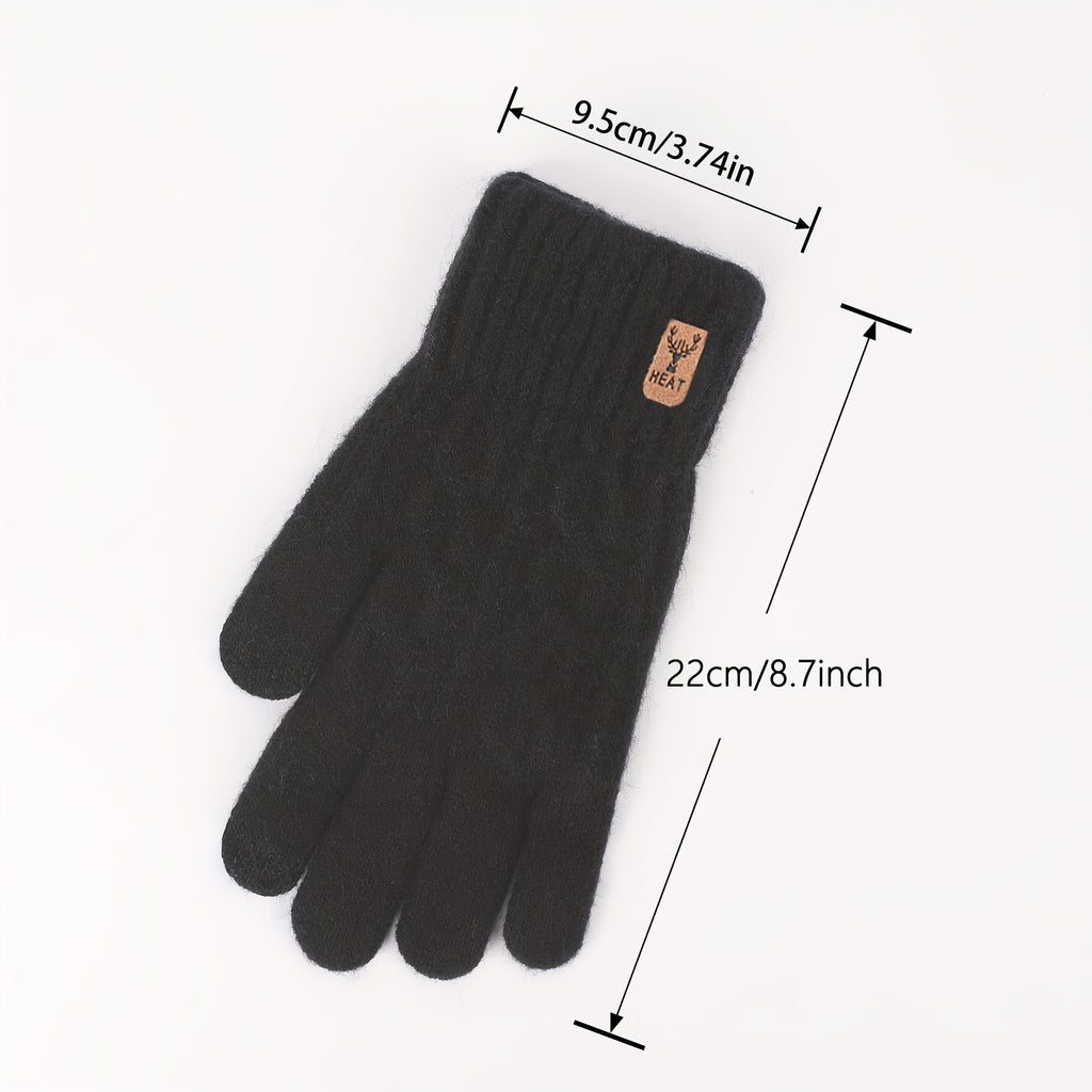 Gants tactiles thermiques de ski en laine