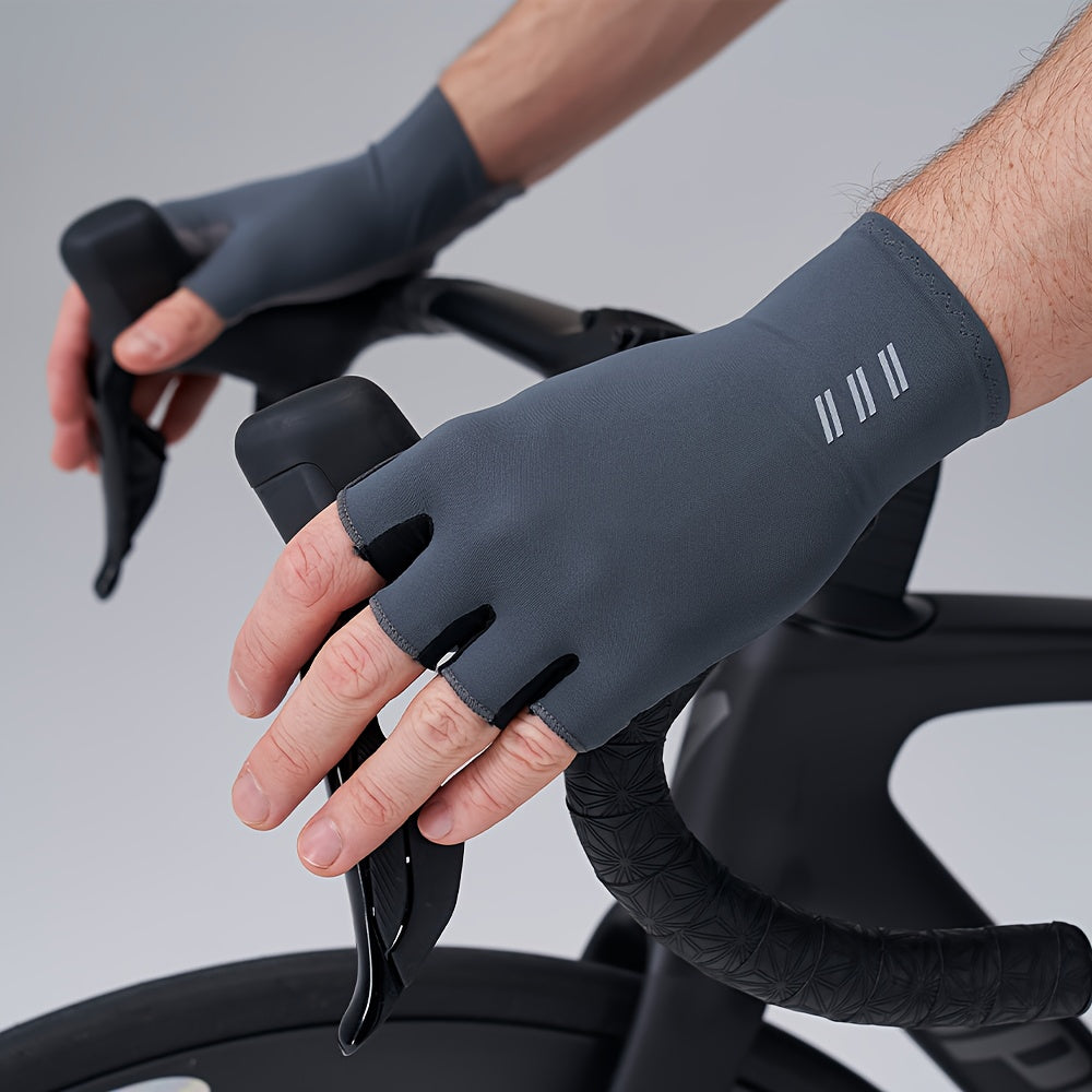 Mitaines de vélo à bandes réfléchissantes en simili cuir