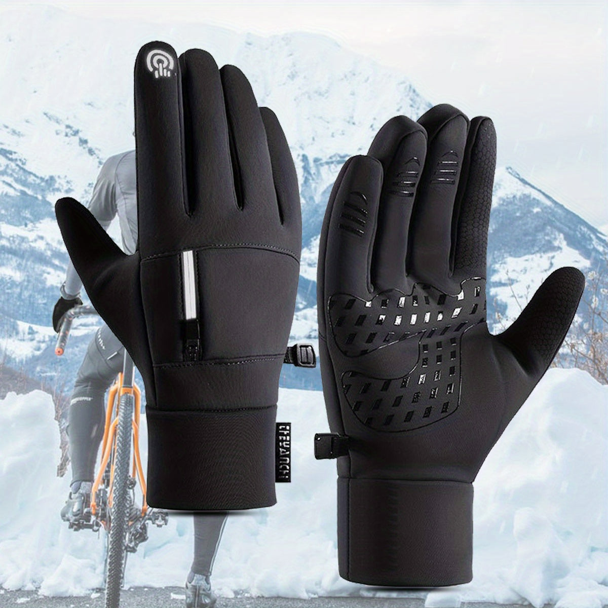 Gants antidérapants de vélo en simili cuir