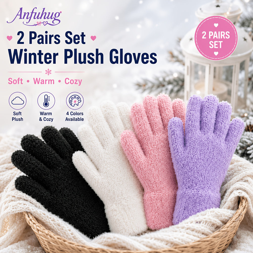 Gants coupe-vent en peluche
