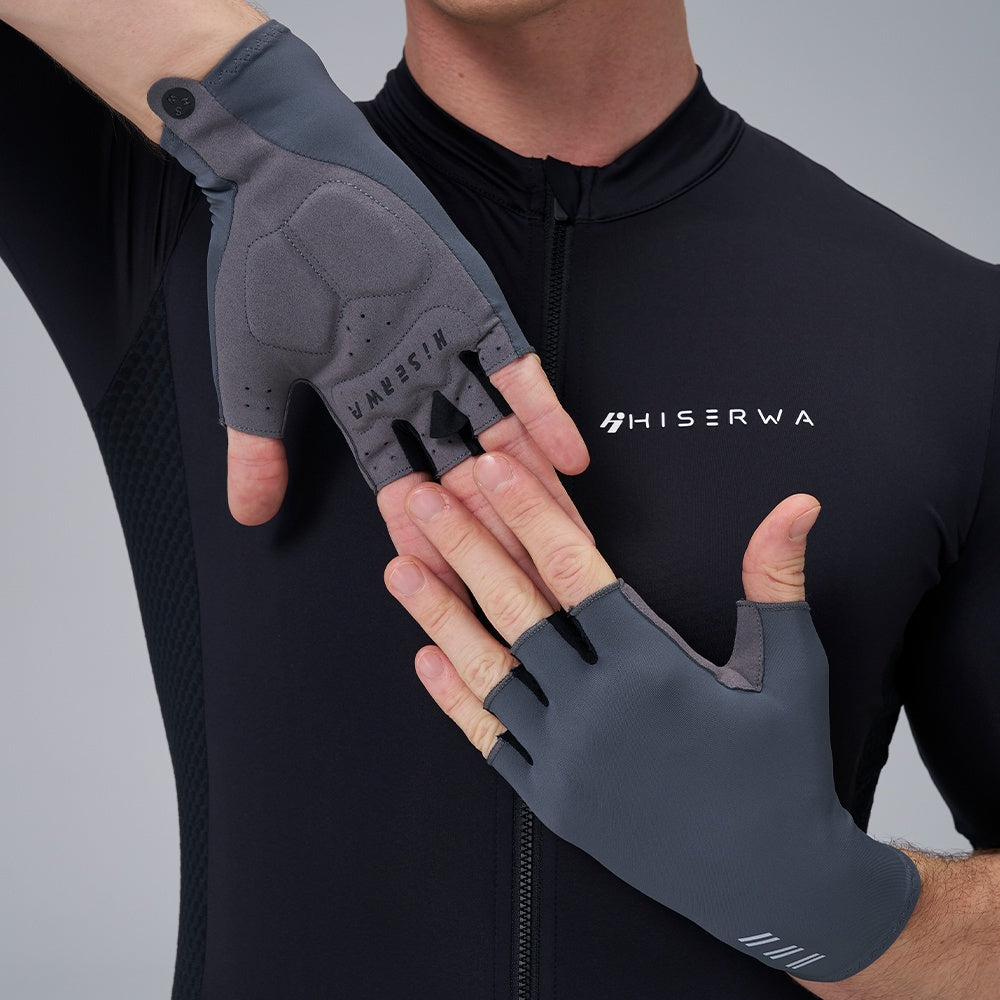 Mitaines de vélo à bandes réfléchissantes en simili cuir