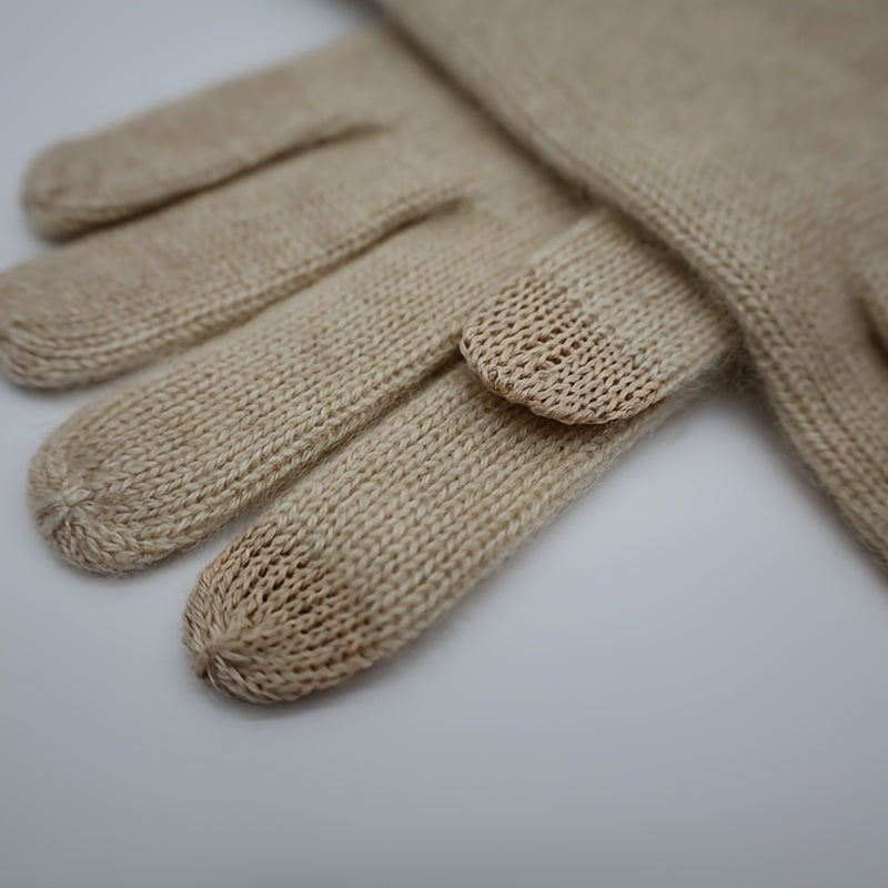 Gants en cachemire, velours bleu