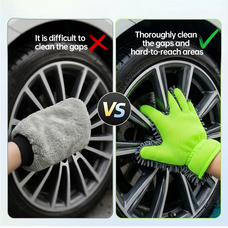 Gants de lavage antidérapants à picots en maille