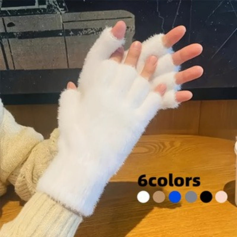 Mitaines tactiles en peluche