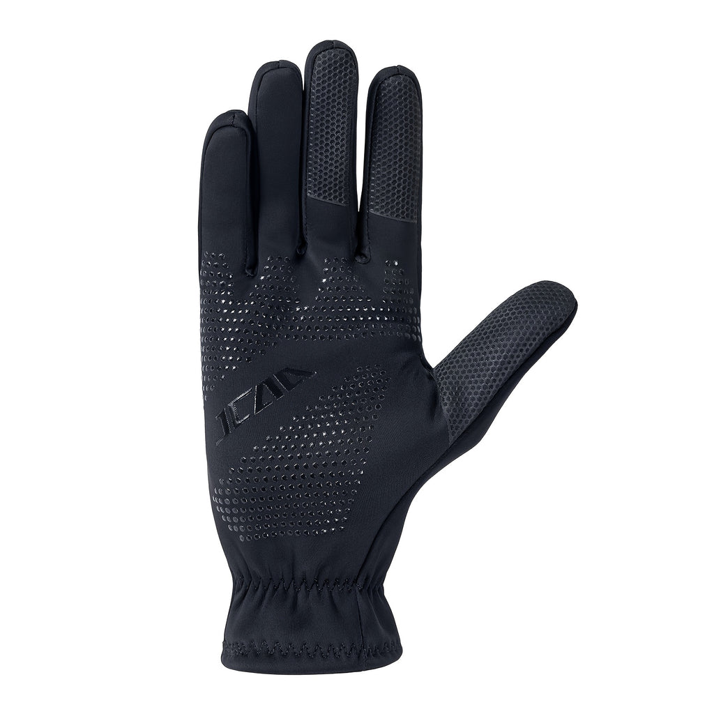 Gants tactiles coupe-vent en maille, noir