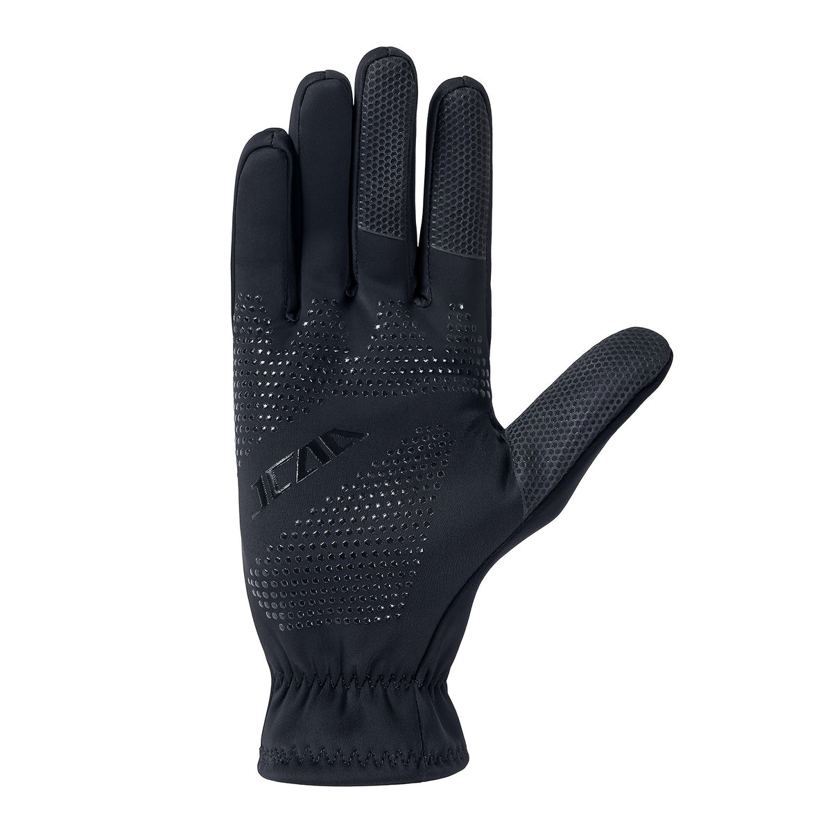 Gants tactiles coupe-vent en maille, noir