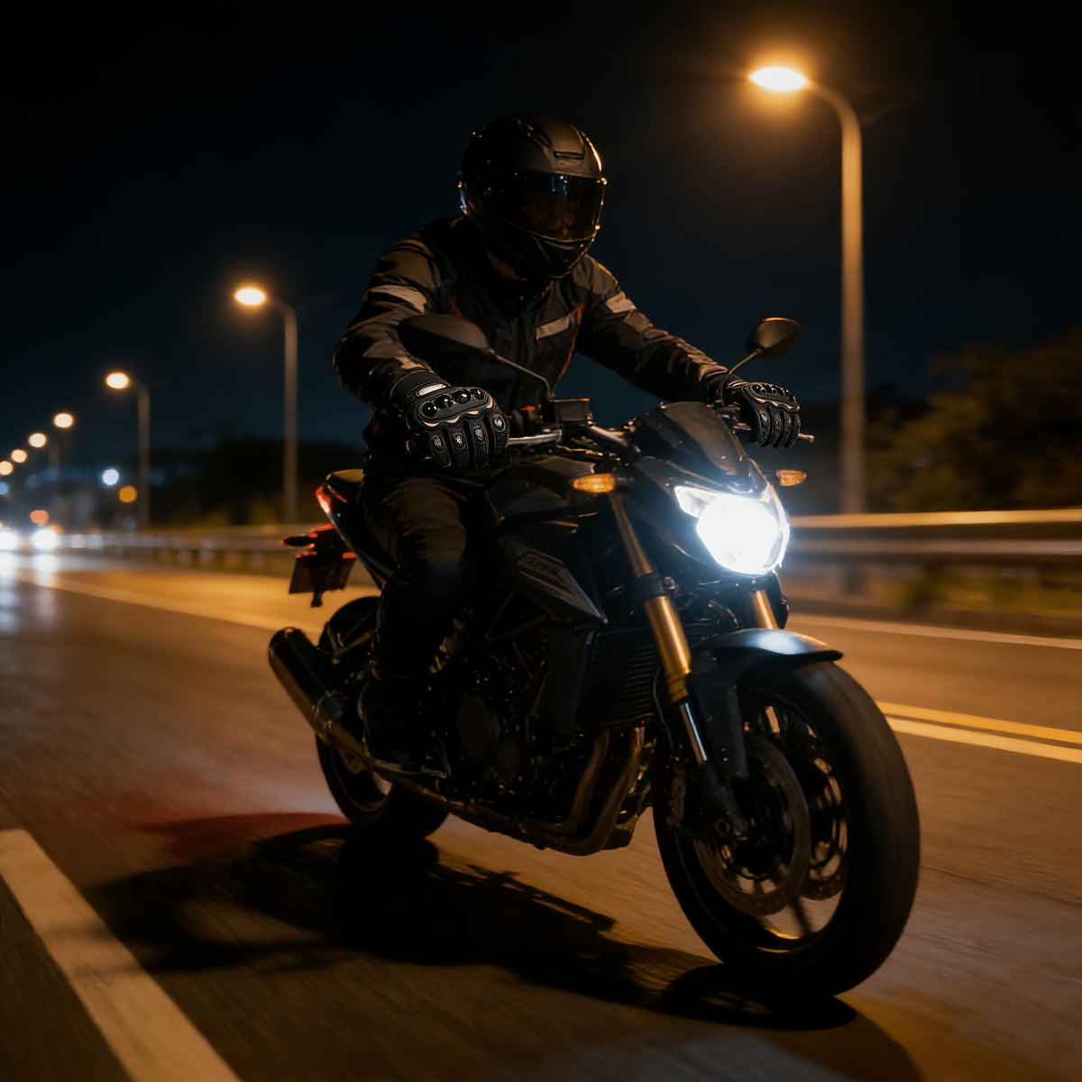 Gants de moto à coques en cuir
