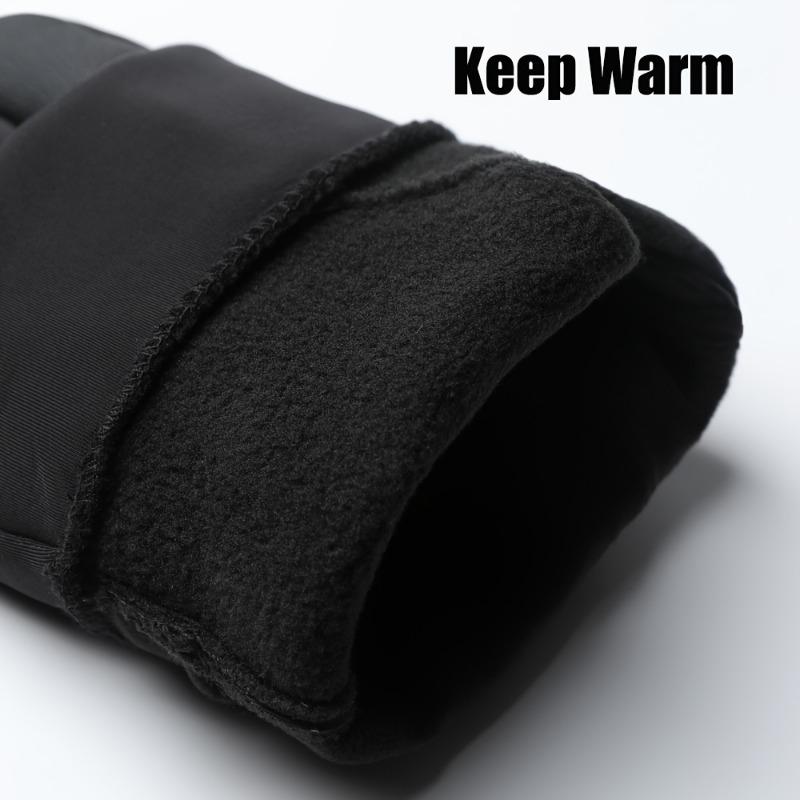 Gants tactiles doublés en maille, étui à rabat noir