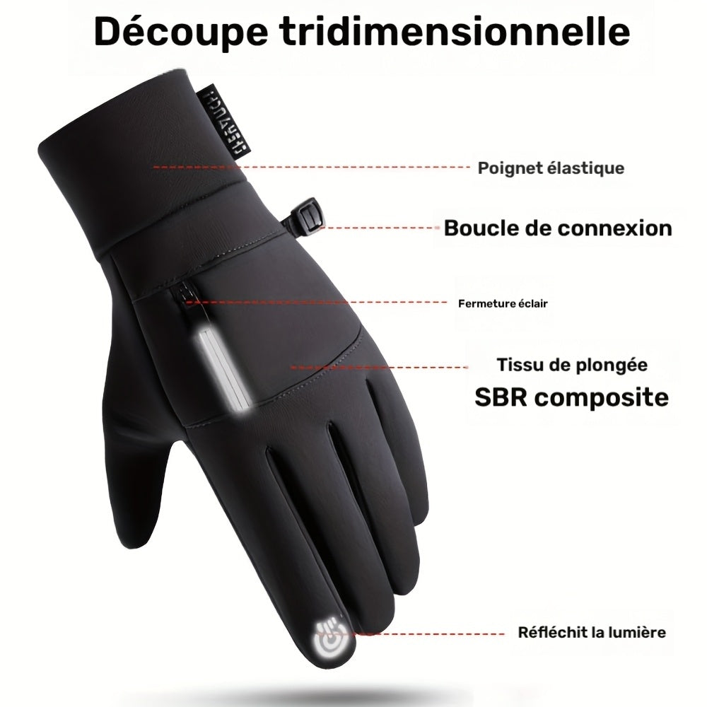 Gants antidérapants de vélo en simili cuir
