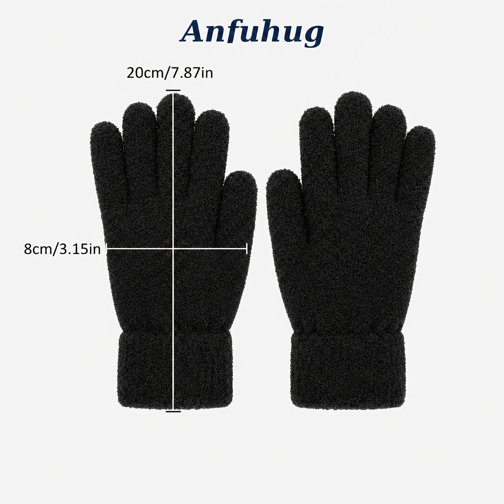 Gants coupe-vent en peluche