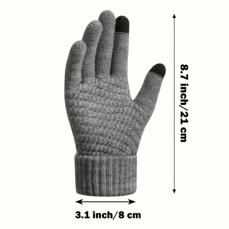 Gants tactiles longs en maille