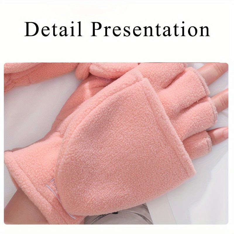 Gants tactiles thermiques en maille, 5 coloris, tissé, dames rose
