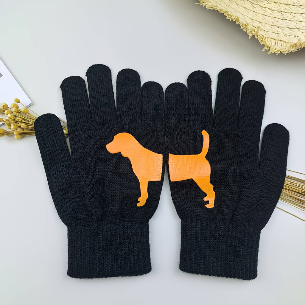 Gants coupe-vent à poignet côtelé en maille