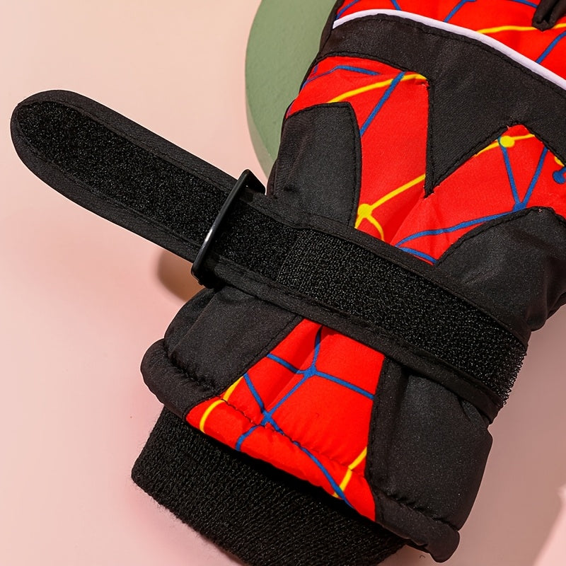 Gants en maille pour enfant, bleu foncé