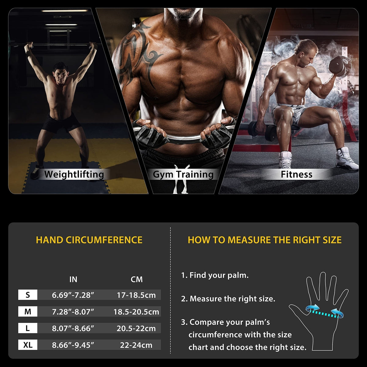 Gants de musculation en maille