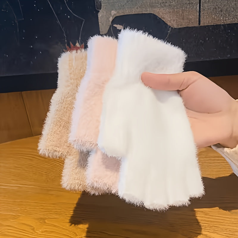Mitaines en peluche