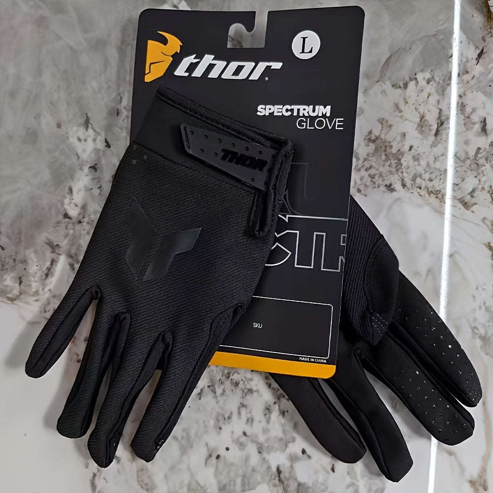 Gants de vélo, doigts entiers, 5 coloris, noir Image