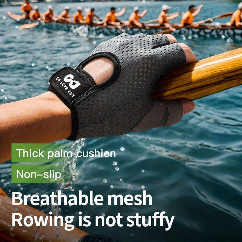 Gants de musculation respirants à paume renforcée en maille, gris