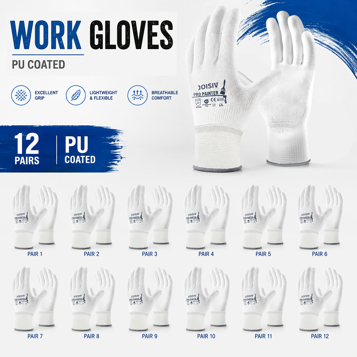 Blanc - 12 Paires